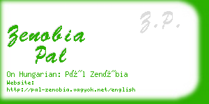 zenobia pal business card